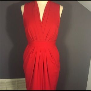 Stunning Red H&M Midi Dress - sz 12